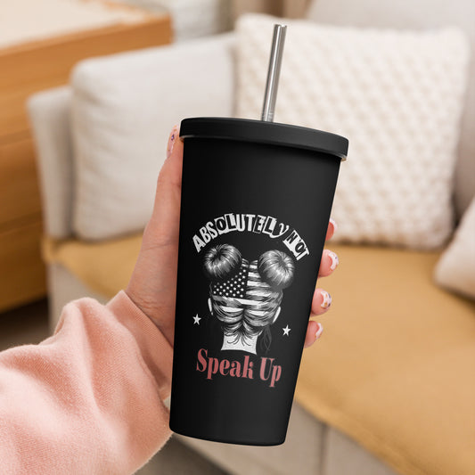 Cup Insulated tumbler with a straw